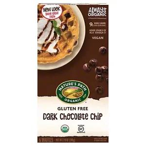 Image of Nature's Path Gluten Free Organic Vegan Dark Chocolate Chip Frozen Waffles - 7.4oz