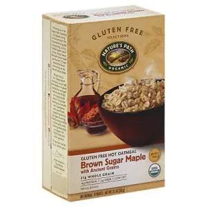 Image of Natures Path Organic Hot Oatmeal Gluten Free Brown Sugar Maple Ancient Grains 8 Packets - 11.3 Oz