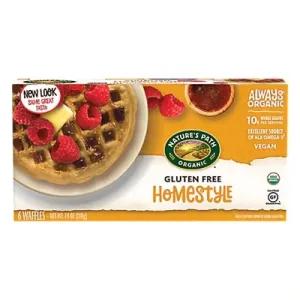 Image of Natures Path Organic Waffles Home Style Gluten Free 6 Count - 7.5 Oz