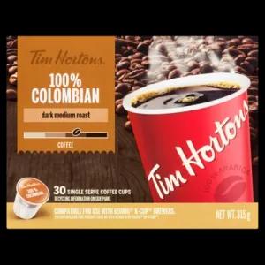 Image of Tim Hortons 100% Colombian Dark Medium Roast K-Cups