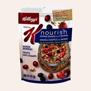 Image of Kellogg's Special K Nourish Popped Granola with Quinoa, Mixed Berries, 300g