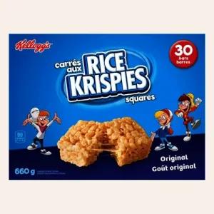 Image of Kellogg's Rice Krisipes Squares Bars 660g Jumbo Pack - Original, 30 Cereal Bars