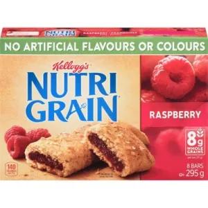 Image of Kellogg's Nutri-Grain Cereal Bars 295g - Raspberry, 8 Bars, Raspberry, 295 Grams