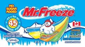 Image of MR. FREEZE No Sugar Added Freeze Pops, 45ct X 60ml, Imported From Canada}