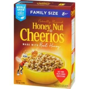 Image of Family size honey nut whole grain oats cereal, Cheerios