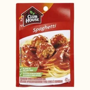 Image of Club House, Dry Sauce/Seasoning/Marinade Mix, Spaghetti, 43g