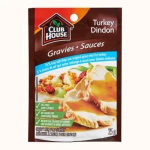 Image of Club House, Dry Sauce/Seasoning/Marinade Mix, Turkey Gravy, Less Salt, 25g