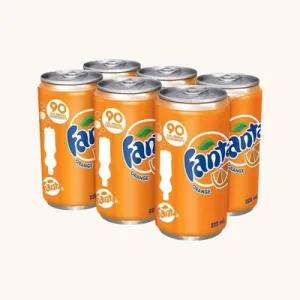 Image of Fanta® Orange 222mL Cans, 6 Pack