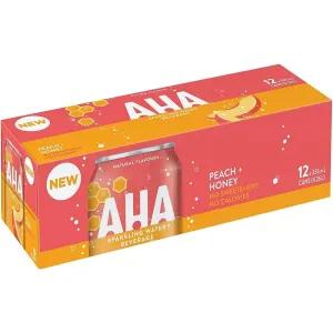 Image of Aha Sparkling Water Peach + Honey