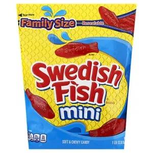 Image of Swedish Fish Candy, Soft & Chewy, Mini, Family Size 28.8 oz (1 lb 12.8 oz) 816 g