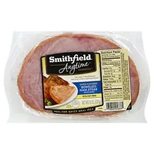 Image of Smithfield Anytime Favorites Maple Flavored Boneless Ham Steak 8oz