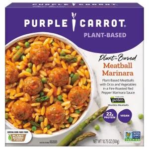 Image of PLANT-BASED MEATBALL MARINARA PLANT-BASED MEATBALLS WITH ORZO AND VEGETABLES IN A FIRE-ROASTED RED PEPPER MARINARA SAUCE, PLANT-BASED MEATBALL MARINARA