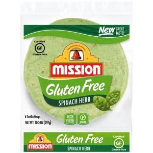 Image of Mission 8 Gluten Free Spinach Tortillas - 10.5oz/6ct
