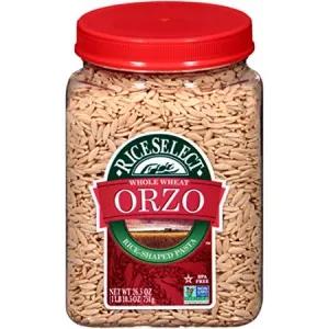 Image of RiceSelect Whole Wheat Orzo, 26.5 oz Jar (Pack of 4)