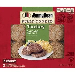 Image of Jimmy Dean Fully Cooked Turkey Sausage Patties, 9.6 Oz., 8 Count