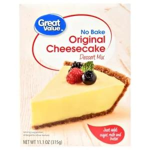 Image of Great Value No Bake Dessert Mix Original Cheesecake