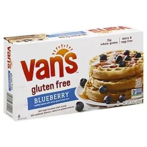 Image of Van's® Simply Delicious Gluten-Free Waffles, Blueberry, 6 Count (Frozen)