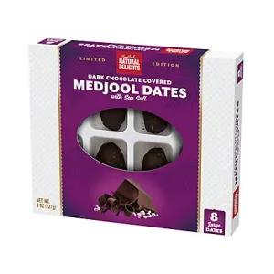 Image of Bard Valley Natural Delights Dark Chocolate Covered Medjool Dates With Sea Salt