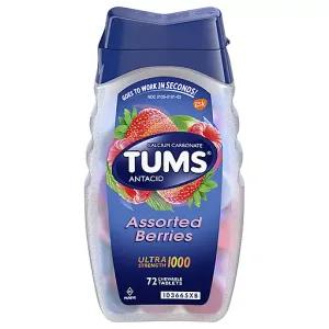 Image of TUMS TUMS Ultra Strength Chewable Antacid Tablets for Heartburn Relief, Assorted Berries - 72 Count