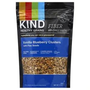 Image of KIND, Healthy Grains, Granola Clusters, Gluten Free, Vanilla Blueberry with Flax Seeds, 11 oz