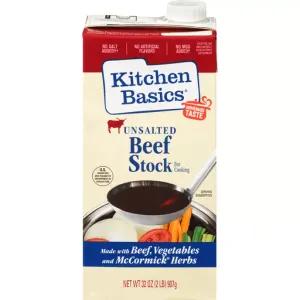 Image of KITCHEN BASICS UNSALTED BEEF FLAVOR COOKING STOCK, 32 OZ
