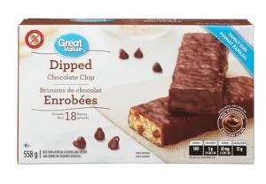 Image of Great Value Chocolate Dipped Granola Bars, Family Size