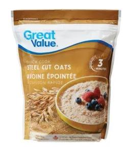 Image of Great Value Quick Cook Steel Cut Oats