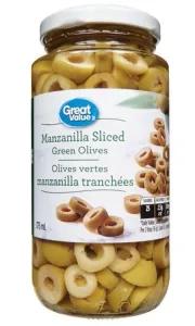 Image of Great Value Manzanilla Sliced Green Olives 