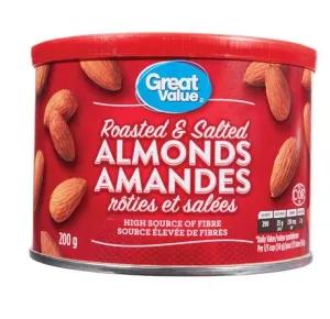 Image of Great Value Roasted & Salted Almonds