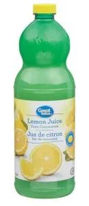 Image of Great Value Lemon Juice From Concentrate