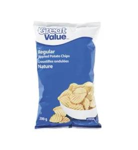 Image of Great Value Regular Rippled Potato Chips  