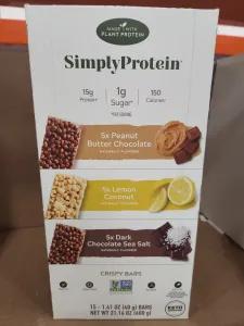 Image of Simply Protein Crispy Bars - Peanut Butter Chocolate, Lemon Coconut, Dark Chocolate Sea Salt