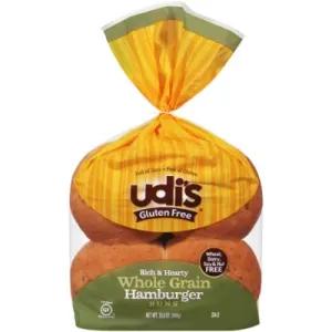 Image of Udi's Gluten Free Whole Grain Hamburger Buns 4 Pack