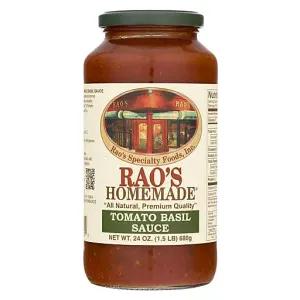 Image of Rao's Homemade Tomato Basil Pasta Sauce Premium Quality All Natural Tomato Sauce & Pasta Sauce Keto Friendly & Carb Conscious - 24oz