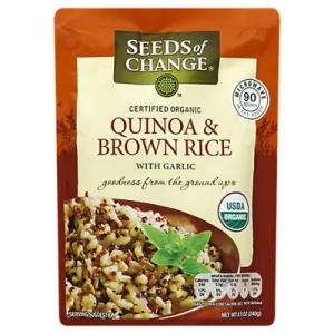 Image of Seeds of Change Organic Quinoa & Brown Rice with Garlic Microwave Pouch -- 8.5 oz