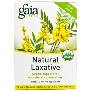 Image of Gaia Herbs Natural Laxative Herbal Tea, 1 Box of 16 Tea Bags