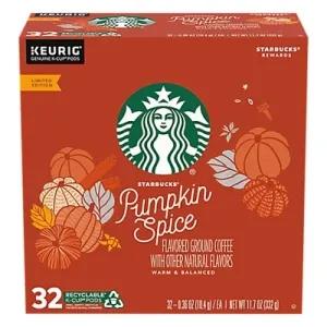 Image of Starbucks Coffee K-Cup Pods Flavored Pumpkin Spice Limited Edition Box