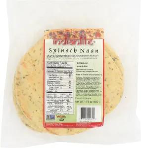 Image of Spinach Naan Indian Flat Bread, 17.6 oz