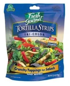 Image of Fresh Gourmet Crunchy Toppings Tortilla Strips Tri-Color - 3.5 Oz