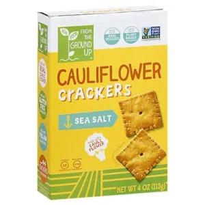 Image of Real Food From the Ground Up Cauliflower Crackers - Sea Salt - 4oz