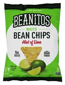Image of Beanitos Hint of Lime Bean Chips with Sea Salt Plant Based Protein Good Source Fiber Gluten Free Non-GMO Vegan Corn Free Tortilla Chip Snack 1 Ounce (Pack of 24)