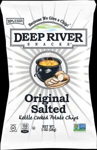 Image of Deep River Snacks Original Sea Salt Kettle Cooked Potato Chips, 1-Ounce (Pack of 80)