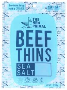 Image of The New Primal, Beef Thins Sea Salt, 1 Ounce