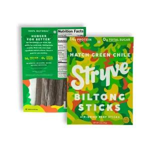 Image of Stryve Foods 9670030 2.5 oz Green Chile Biltong Sticks