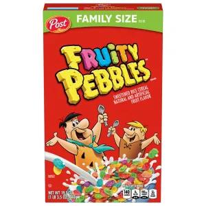 Image of Post Fruity Pebbles Sweetened Rice Cereal Natural and Artificial Fruit Flavor