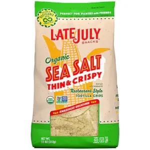 Image of Late July Snacks Tortilla Chips Organic Restaurant Style Sea Salt Thin & Crispy - 11 Oz