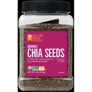 Image of BetterBody Foods Organic Chia Seeds, 2.0 lb, 30 Servings