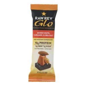 Image of Raw Revolution Glo Bar - Mixed Nuts - Caramel and Sea Salt - 1.6 oz - Case of 12