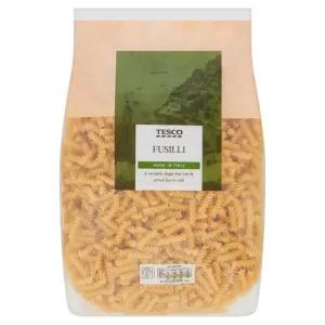 Gluten, FODMAPs & Allergens in Tesco Fusilli Pasta Twists 3Kg - Spoonful