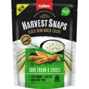Image of Harvest Snaps Black Bean Baked Crisps Sour Cream & Chives